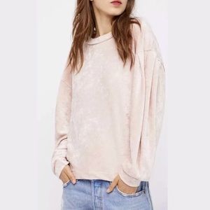 Free People Crushed Velvet Sweatshirt